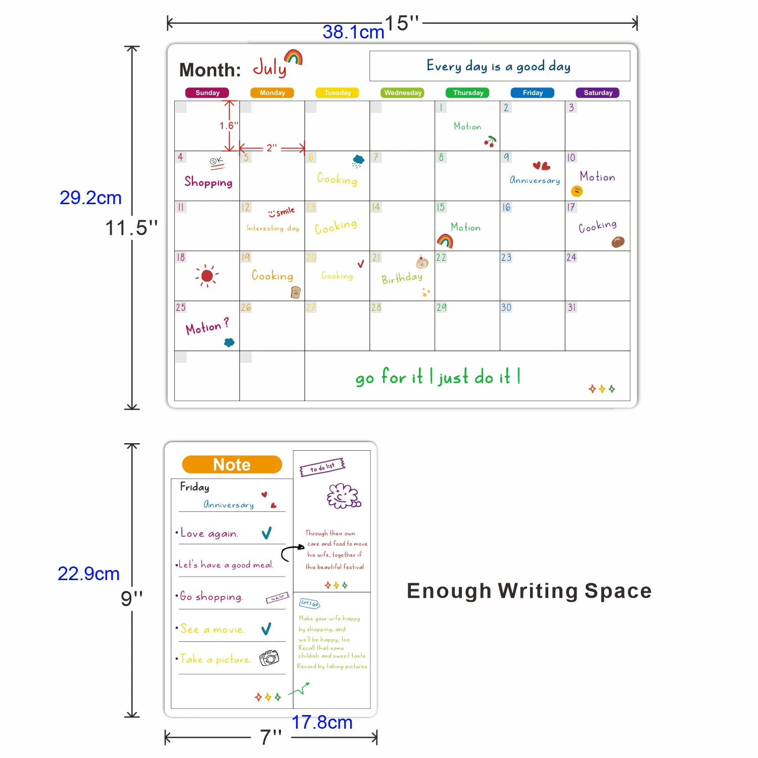 Magnetic Calendar For Fridge Monthly Weekly Planner Calendar Table Dry Erase Whiteboard Fridge Sticker Message Board Menu magnetic calendar