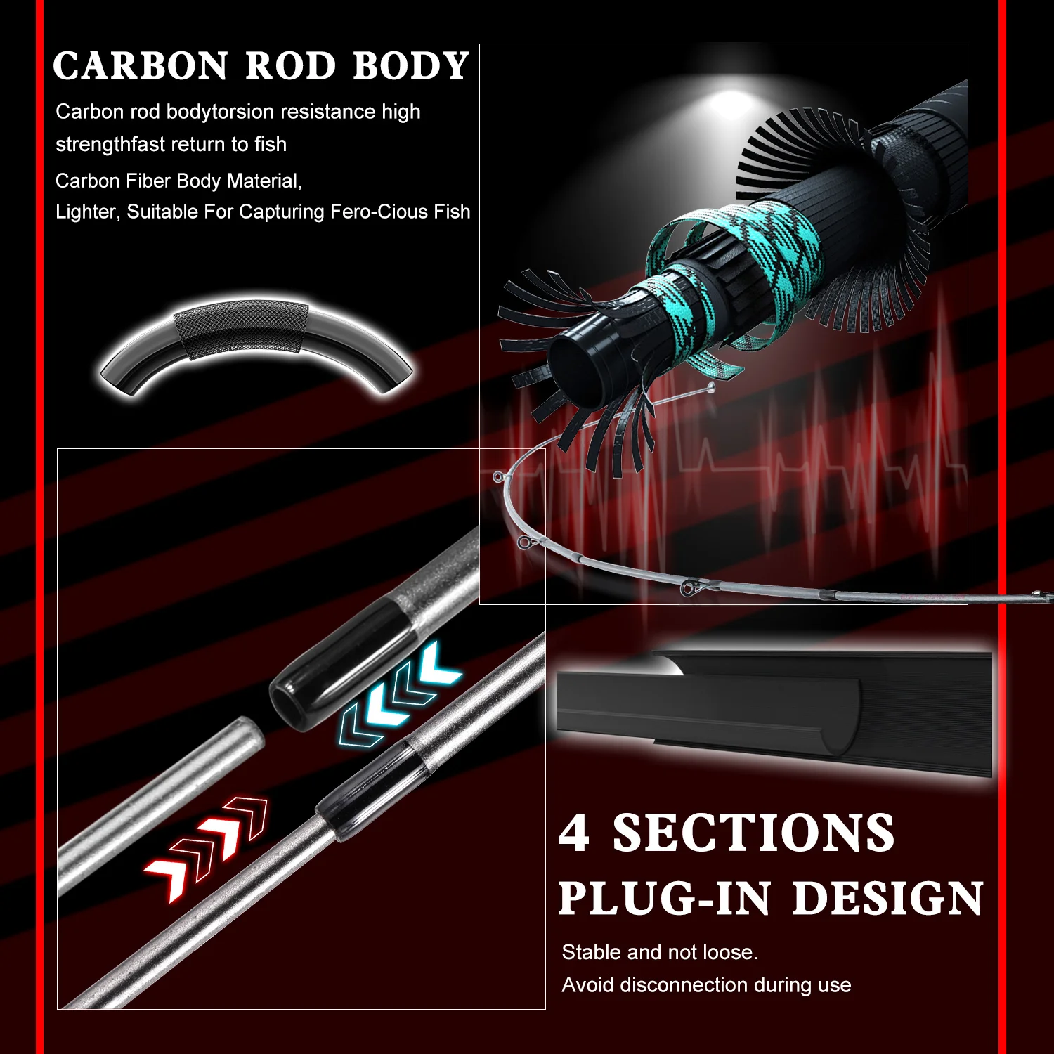 Baitcasting Rod Reel Combo 4