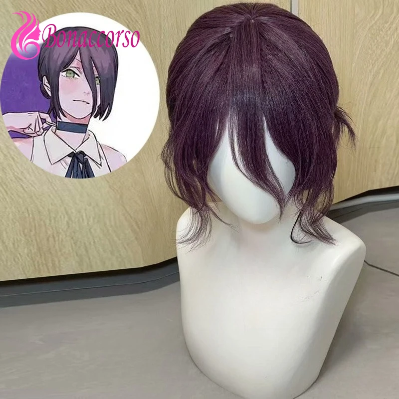 Chainsaw Man Reze Cosplay Wig Synthetic Short Straight Wig Anime Coser Cute Girl Heat Resistant Fiber High Quality Wig Halloween 1