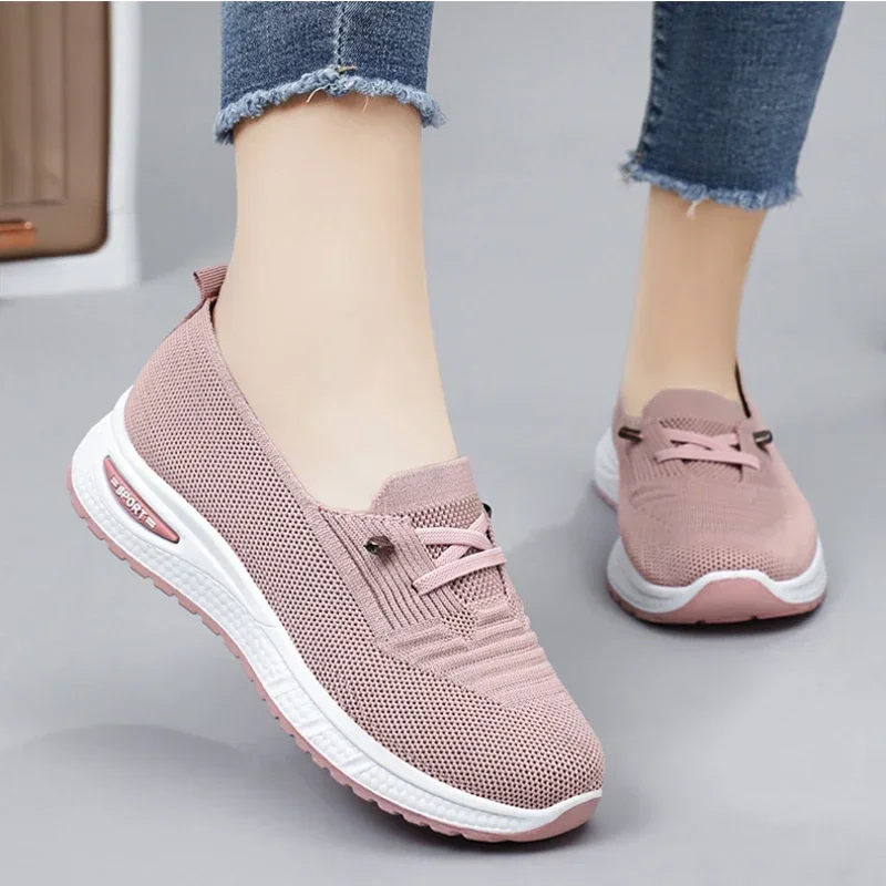 Women Casual Breathable Walking Mesh Flat Shoes Sneakers Gym Vulcanized casual sneakers