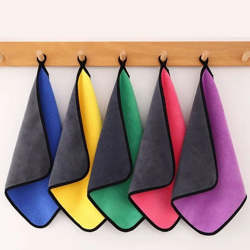 극세사 청소 타올, 자동차 청소 천, 전문 디테일링 자동차 건조, 극세사 타올 워시 타올 액세서리, 5 개