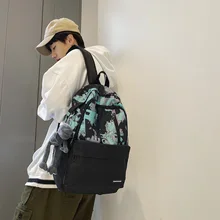 

Backpack Middle School Student Schoolbag Casual Bag 2021 New Live Korean Version of the Backpack Student Schoolbag Black And