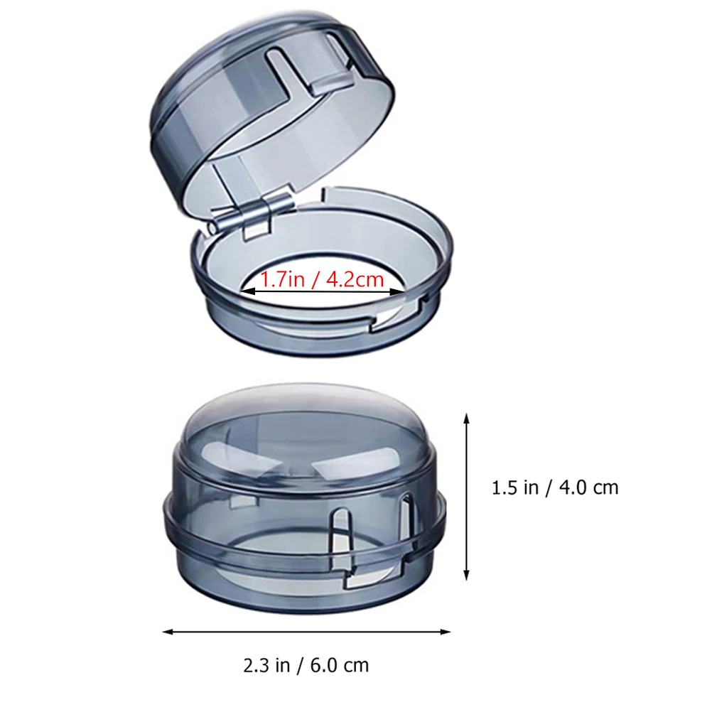 Cubiertas de Gas para pomo de estufa de 6 piezas, protector de horno a prueba de seguridad para niños, bloqueo de tapa transparente, protectores de puerta de cocina para bebés