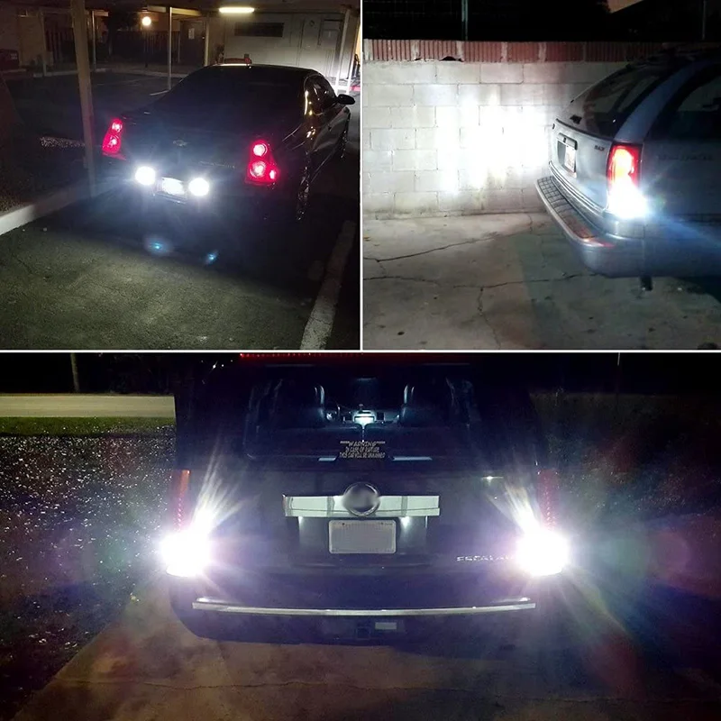 자동차 주차 브레이크 램프, LED 전구 방향 지시등, P21W BA15S 1156 1157 BAY15D, 12V 45-4014SMD, 6500K, 화이트 옐로우 레드, 2 개, 4/8 개