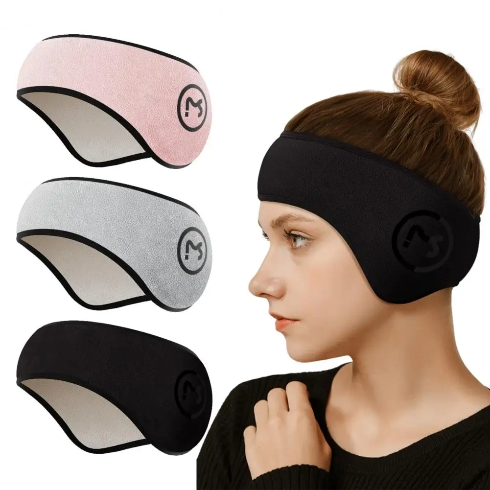 Solid Color Ear Warmers Adjustable Winter Thicken Earmuffs with Fastener Tape for Windproof Thermal Protection Super Soft High