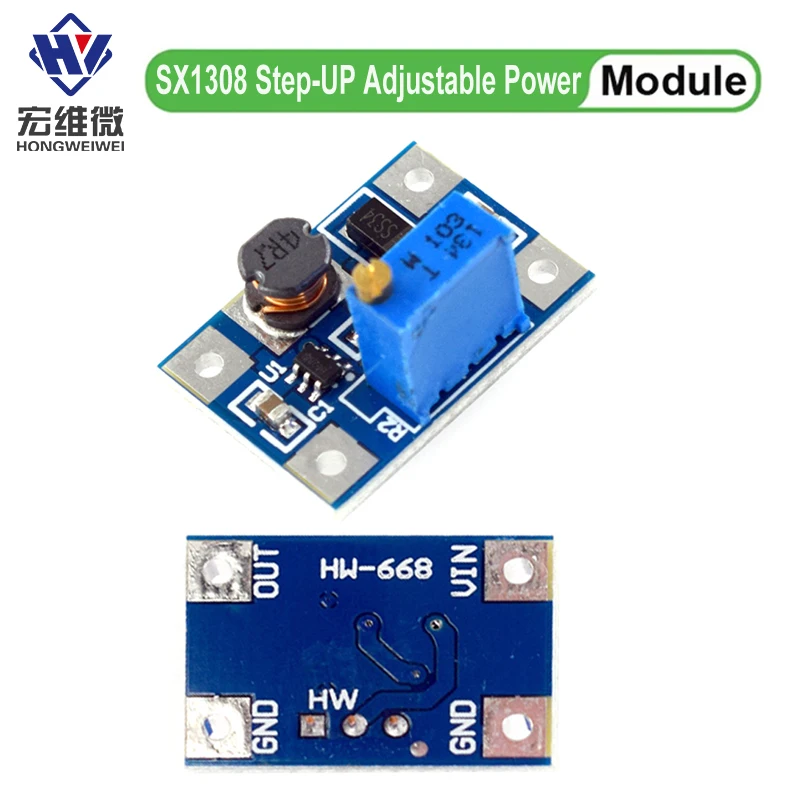 SX1308 DC-DC 2-24V to 2-28V Step Up Adjustable Power Module Step Up Boost Converter 2A