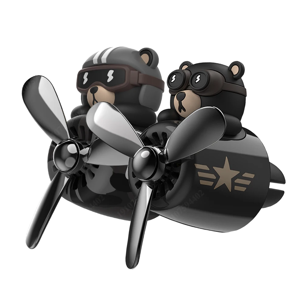 

Bear Pilot Car Air Freshener Air Outlet Perfume Diffuser Decorations Propeller Fragrance Remove Odor Interior Flavoring Supplies