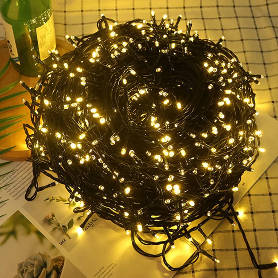 

30M/50M LED Christmas Fairy String Lights Outdoor 8 Modes Waterproof Holiday Twinkle Garland Lamp for Garden Party Bedroom Decor
