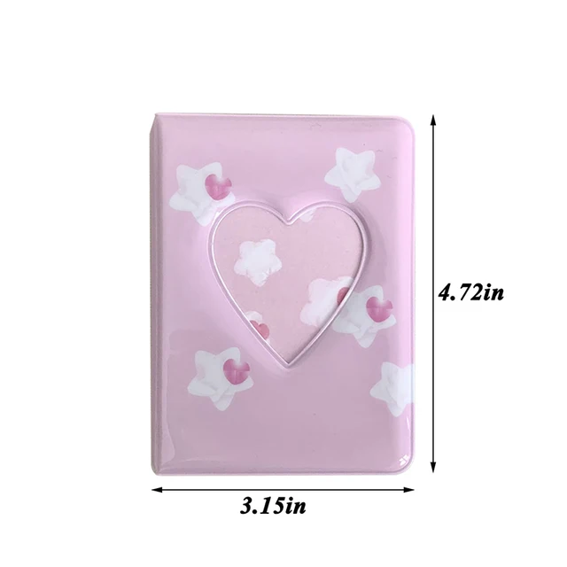 3 Hüvelykes Fotóalbum 40 Grids Hollow Heart Holder Stars Kpop Binder Mini Idol Card Collect Book Album Fotó - Image 3