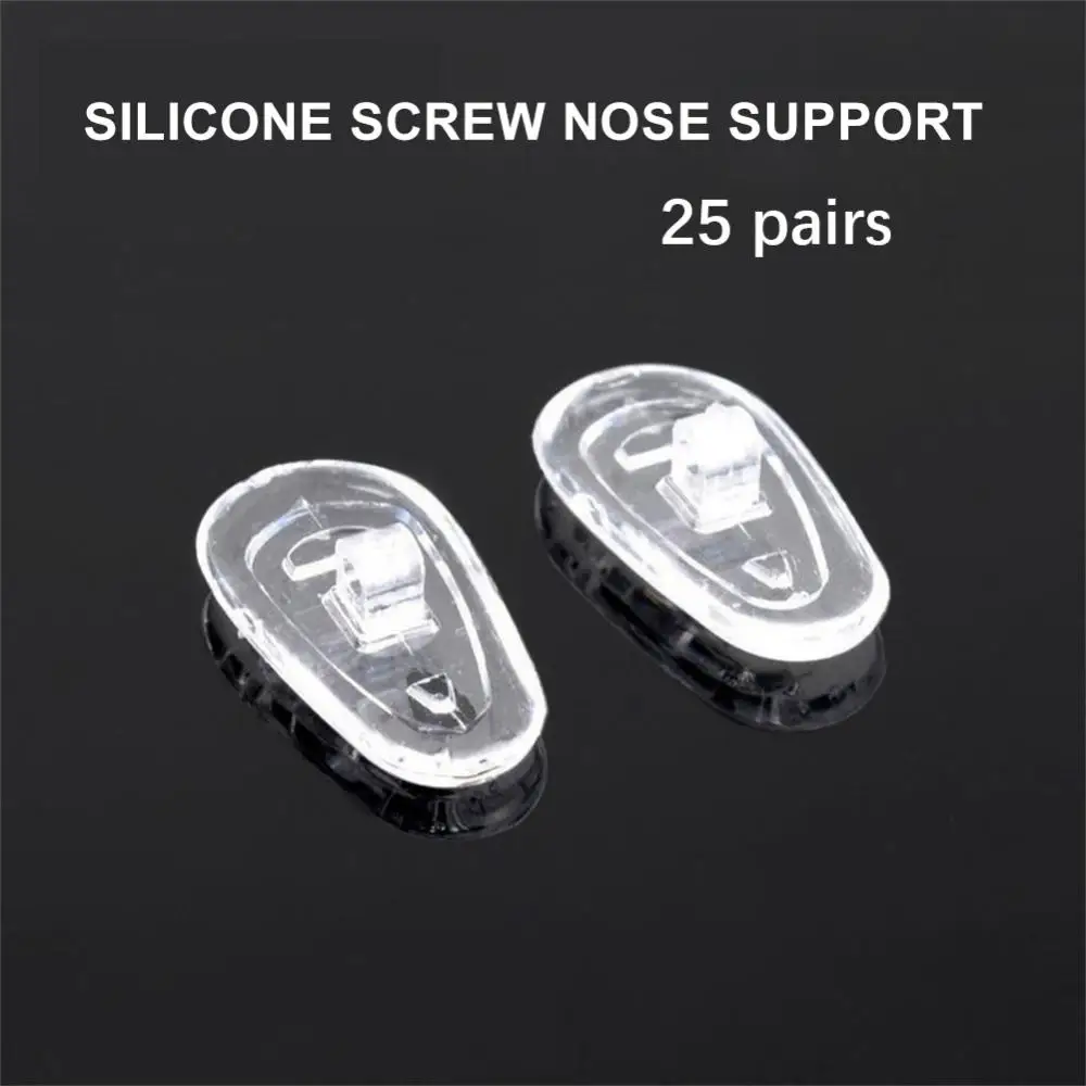 

5/10/25/50 Pairs 13.5x7mm Anti Slip Transparent And Black Silicone Nose Pads For Eyeglasses Sunglass Glass Spectackles