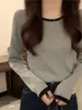 Casual Loose Long Sve Slim Fit Base irt Color Blo T-irt Women's Spring Autumn Thin Versatile Loose Faionable Inner...