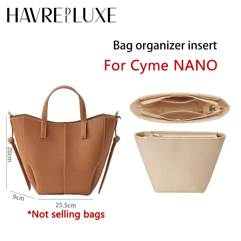Bag Organizer Insert For Cyme Nano Bag Durable Fashion Wateproof Gift Bag Support Storage Inner Modification Bag Accessories