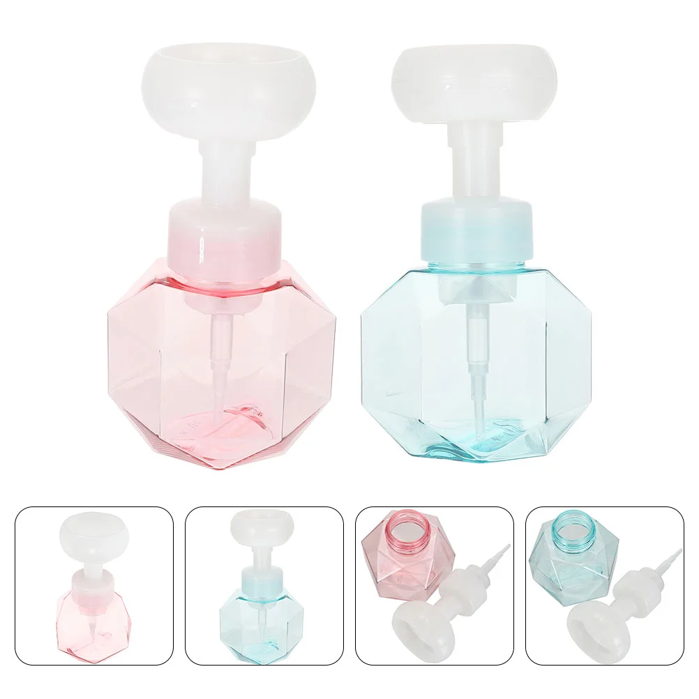 

2 Pcs Bottle Travel Foaming Bottles Soap Dispenser Cartoon Pump Hand Plastic