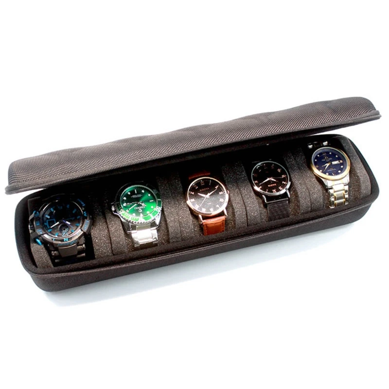 Watch Storage Box Watch Storage Bag Watch Storage Pouch 3 / 5 Slots Watch Display Roll Organizer EVA Watch Storage Case with Zipper Cushions Jewelry Storage for Men Women