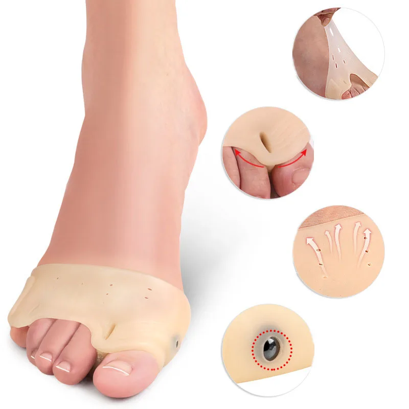 Forefoot Pads Toe Separator Cushion Pad Big Bone Toe Bunion Straightener Hallux Valgus Bunion Corrector Gel Pads Foot Care