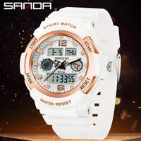 SANDA Brand 6188 New Student Electronic Watch Outdoor Sports Multi functional Fashion Student Waterproof Electronic Watch 2025