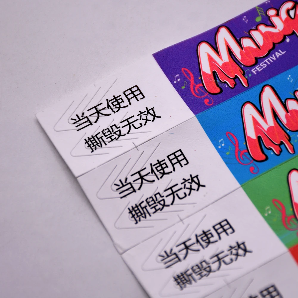 100pcs Tyvek Solid Colors Customize Wristband Waterproof for Events Party Personalized Identification Bracelet Paper