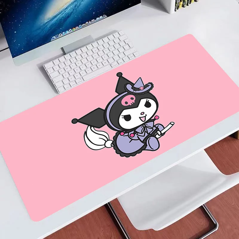 Kuromi Large Mouse Pads For Desk Gaming Mouse Pad Mousepad with Stitched Edges and Non-Slip Rubber Base Extended Mouse Pad XXL 5