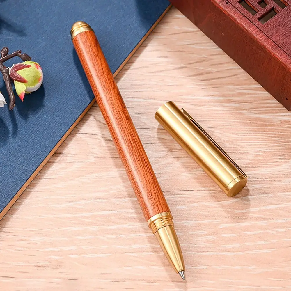 Hochwertige Holz körper Kugelschreiber Messing Business Füll federhalter Studenten Geschenk Gel Stift Schule Bürobedarf – Detail 23