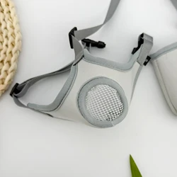 Breathable Pet Kitty Mouthpiece Facemask for Safety and Comfort (GRAY)