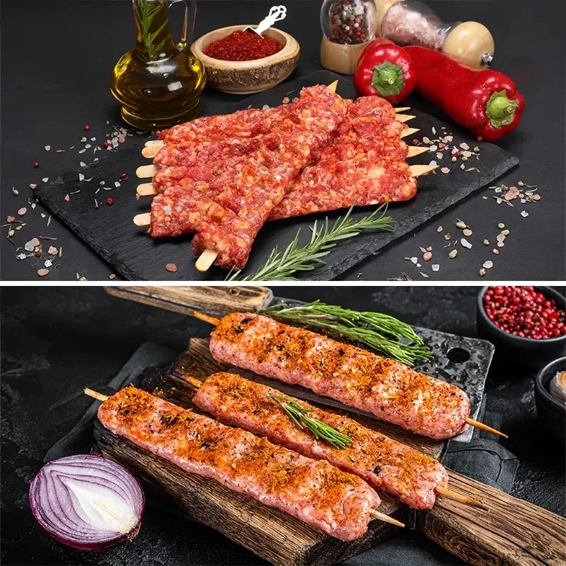 Quick BBQ Meat Skewer Machine Reusable Easy Kebab Press Mould Maker Kebab Making Tools for Barbecue Party and Outdoor