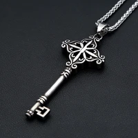 Large Size Fashion Vintage Punk Key Pendant Stainless Steel Unique Amulet Necklace For Men Biker Jewelry Gift Dropshipping 1