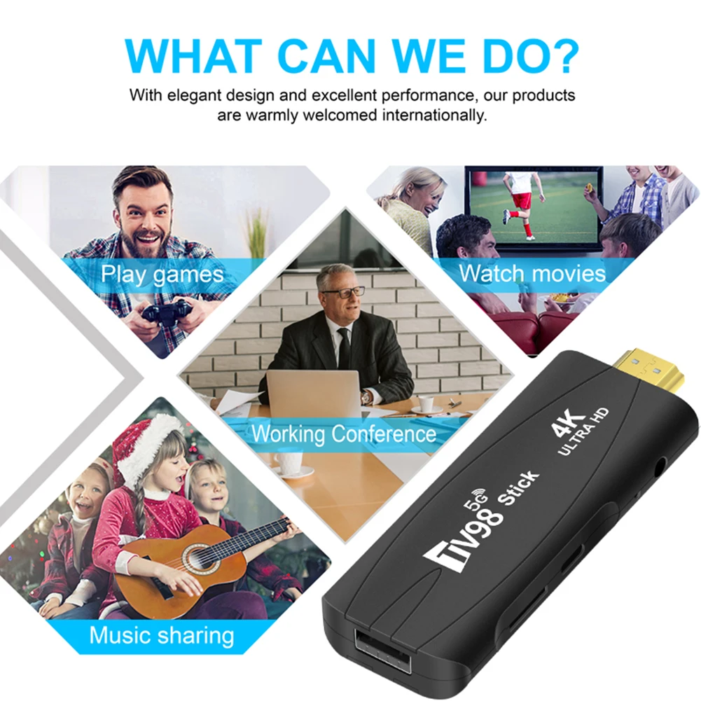 2.4G&5G Dual WiFi BT5.0 Video Set Top TV Box Allwinner H313 Quad Core Android 12.1 Media Player Set Top Box HD 4K 2K