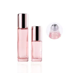 Essential Oil Roller Bottles - Refillable Glass Travel Dispensers with Roll - On Ball Lid (Transparent -5ml)