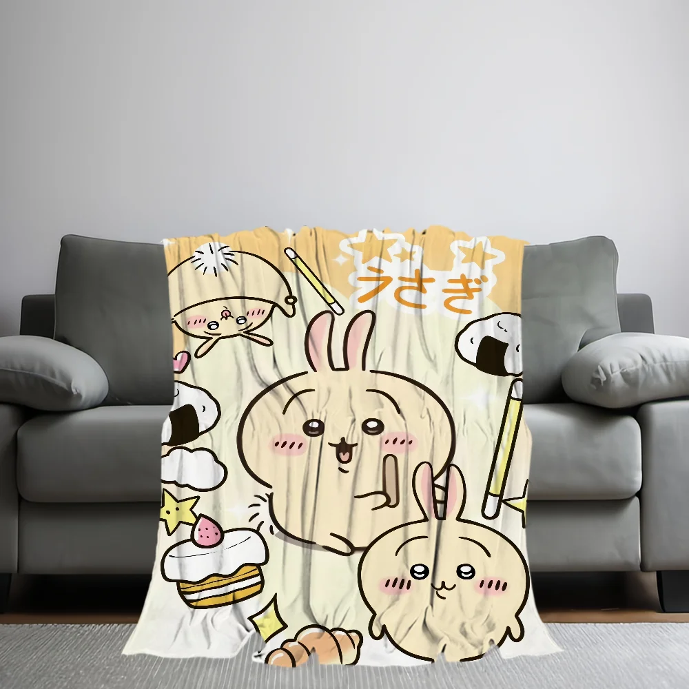 Cartoon C-Chiikawasss Blanket Skin friendly comfort warm soft plush blanket suitable sofa living room office bedroom 2