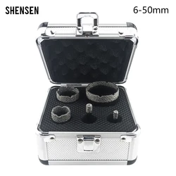 5Pcs M14 Thread Diamond Dry Drill Bit Vacuum Brazed Drilling Core Bits Set Porcelain Tiles Crowns Granite Marble Hole Saw Tools