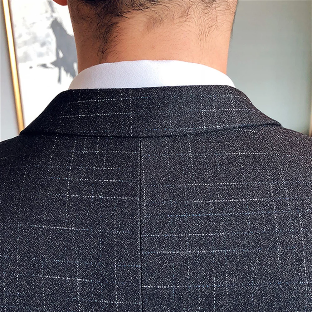 Luxury Male Suit 2023 New in Retro Men's Blazer Pants Vest 3 Pieces Sets Formal Party Business Elegant Groom Wedding Male Suits