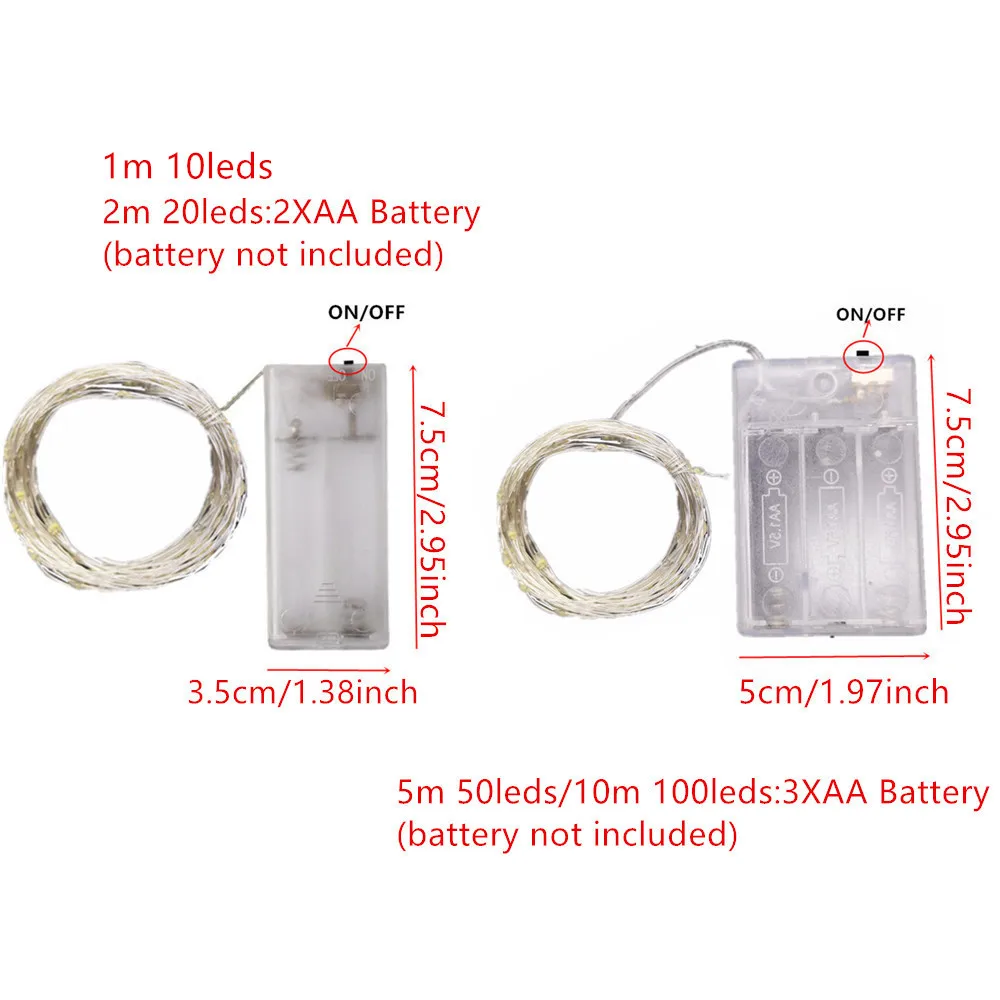 Copper Wire LED String Lights for Christmas Tree Wedding Party