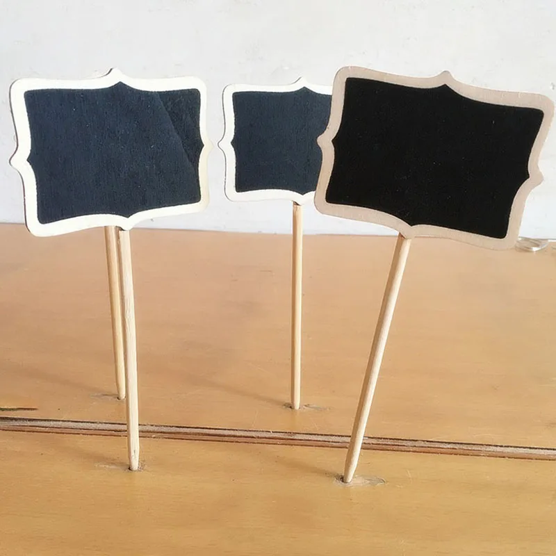꽃 정원 표지판 마커 칠판 장식, 미니 식품 라벨 칠판, 메시지 메모 보드, 파티 장식, 10 개/로트