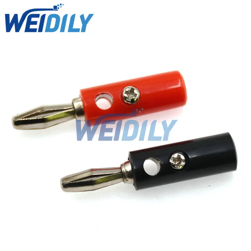 10PCS Black & Red Wire Audio Speaker Cable Banana Plug Connectors 4mm Adapter 5pair wire connector terminals,wire connector,banana plugs,electrical connectors,connector adapter,banana plug connector,cable connector,speaker terminal connector