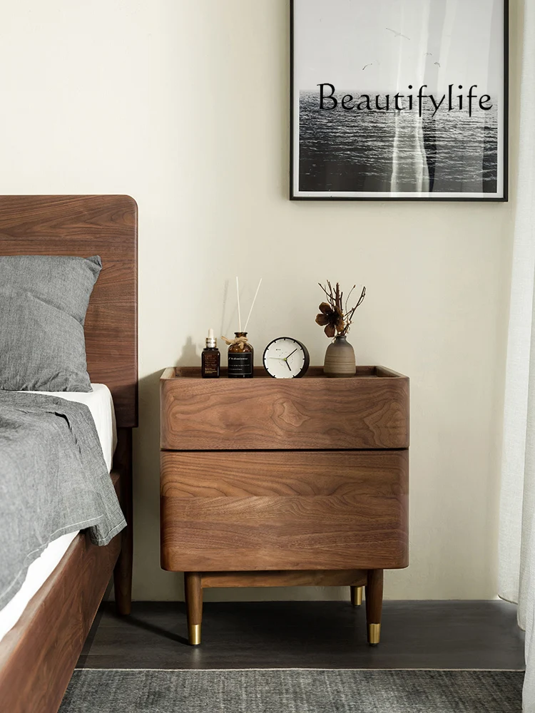 

Nordic Solid Wood Antique Bedside Table Simple Modern Locker