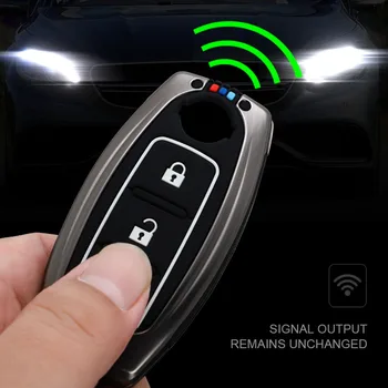 Astuccio portachiavi in Gel di Silicone luminoso lega di zinco per Nissan Qashqai J10 J11 x-trail T31 T32 tira Tiida Pathfinder Murano Note Juke - Astuccio portachiavi in Gel di Silicone luminoso lega di zinco per Nissan Qashqai J10 J11