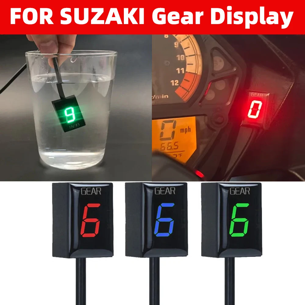 Indicatore Marcia A LED Per Suzuki Bandit, SV650, GSX-R, Hayabusa | Display 1-6 Con Luce Rossa | Compatibile Con 23 Modelli 1996-2019