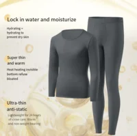 Sous-vêtement thermique ultra-fin pour hommes, 1 pièce, haute élasticité, grande taille, température constante, sans couture, manches longues, ensemble de fond 2