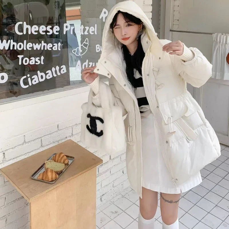 2024 New Women Down Winter Coat  Jacke tFemale Short Parkas Thick Warm Outwear Hooded Versatile Leisure Time Fashion Overcoat