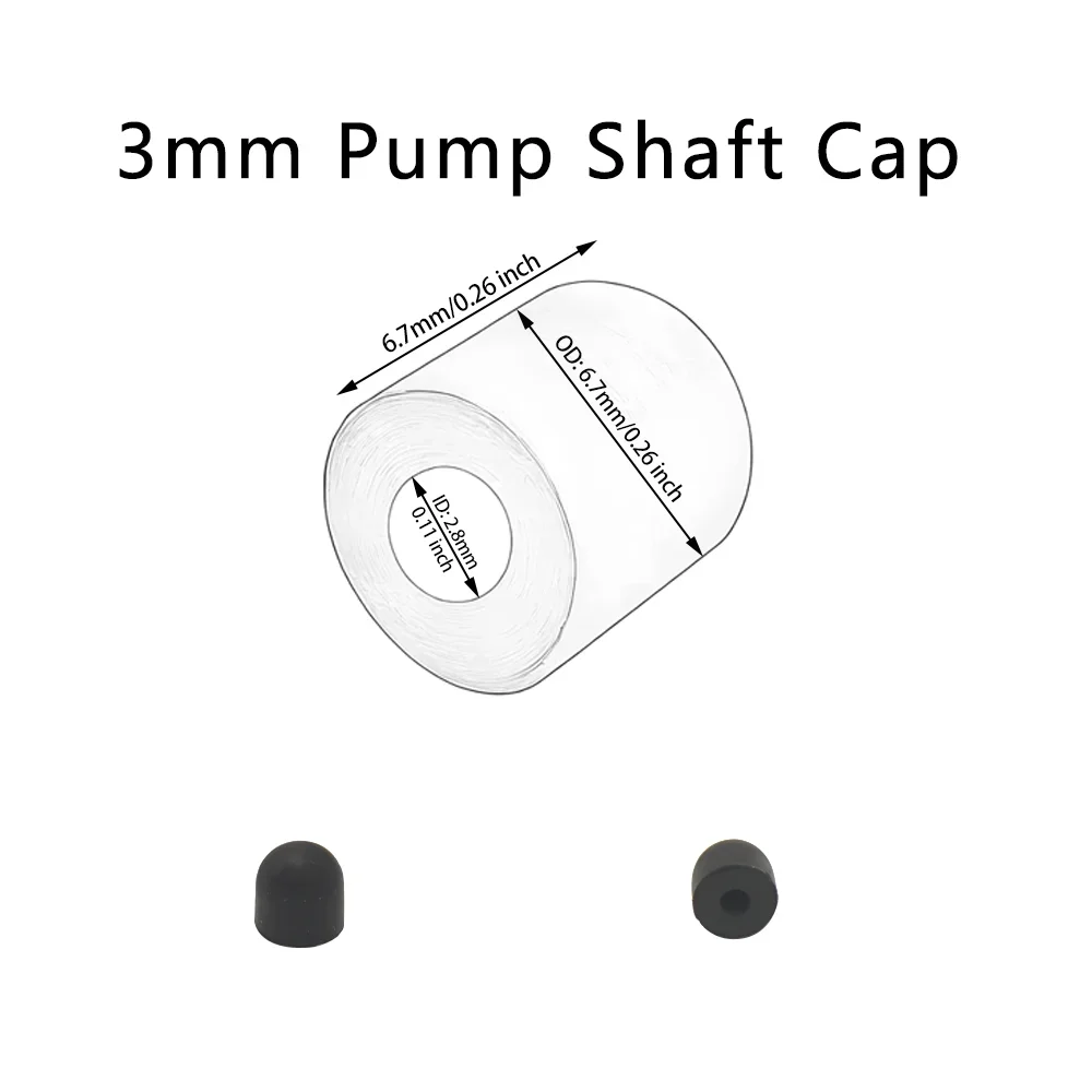 Water Pump Accessories Rubber Ceramic Shaft Sleeve Shaft Cap Plug 10Pcs Water Pump Accessories Fixed End Length Adjustment