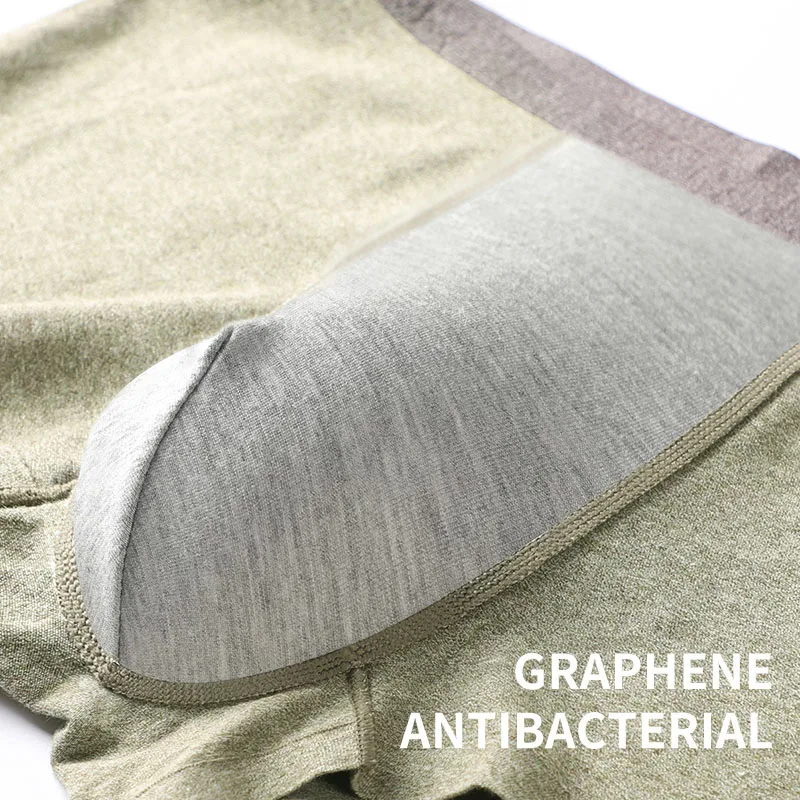 Boxer Shorts 3Pcs Organic Cotton Men Antibacterial Seamless Underpants
