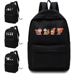 Canvas Backpacks Women Shoulders School Bag Cartoon Pattern Printed Casual Backpack Designer Laptop Backpack Unisex Sport Bag
