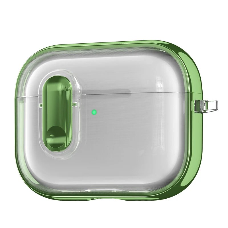 Transparent Electroplated Shockproof Earphone Case - Stylish Protective Cover