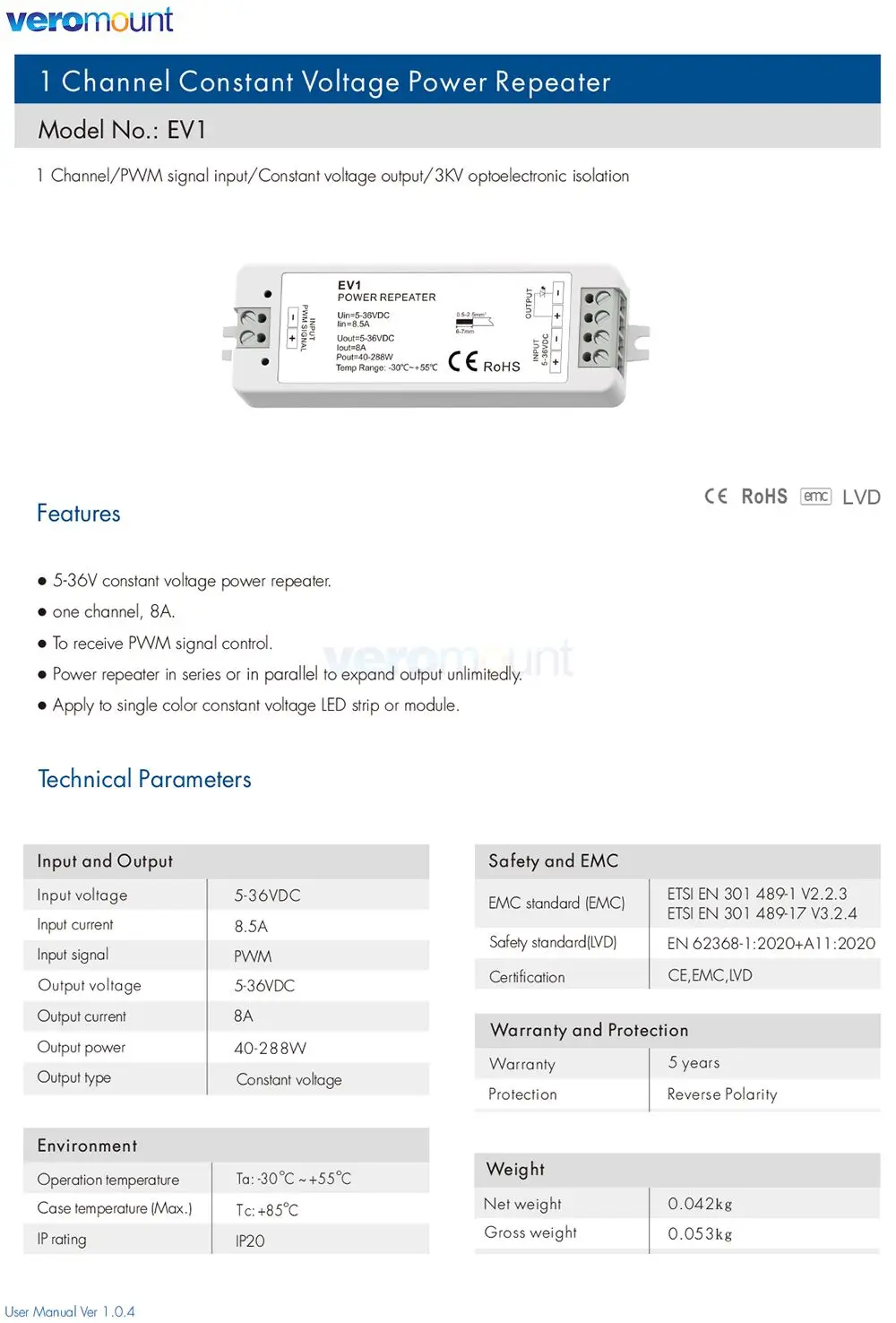 energia, dimmer de sinal, CCT, RGB, RGBW,