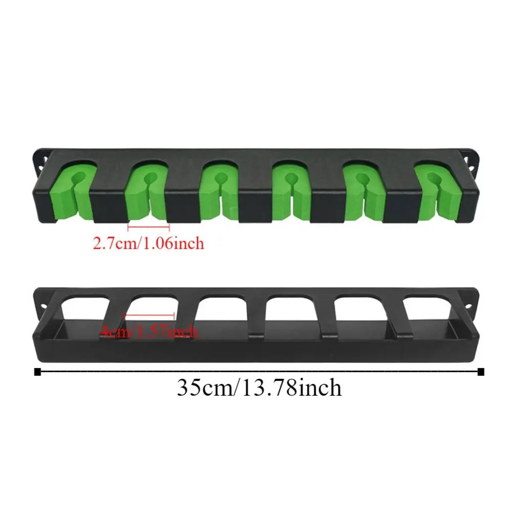 6 Hole Fishing Rod Holders Wall Mount Adjustable Height Fishing Rod Display Stand Save Space Universal Fishing Pole Storage Rack