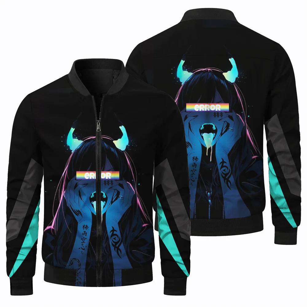 thumbnail image 5 of Chaqueta de invierno para hombre, ropa de abrigo, estampado de personajes de terror en 3D, chaqueta para hombre, cortavientos, chaqueta para deportes al aire libre, chaqueta para montar en motocicleta, 5 of 5
