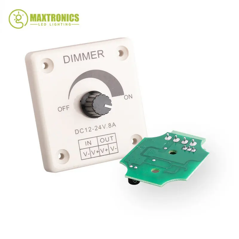 LED Dimmer 8A Adjustable Brightness Controller Switch Lamp Bulb Strip Driver DC 12V 24V Single Color Light Power Supply 1pcs,led dimmer switch,led strip controller,smart dimmer switch,led dimmer controller,lamp dimmer