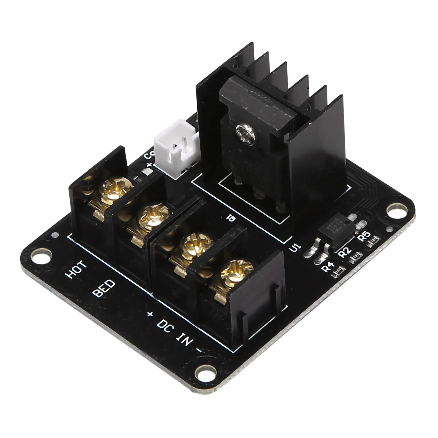 3D 프린터 핫베드 MOSFET 확장 모듈, Inc 2 핀 리드 Anet A8 A6 A2 호환 블랙