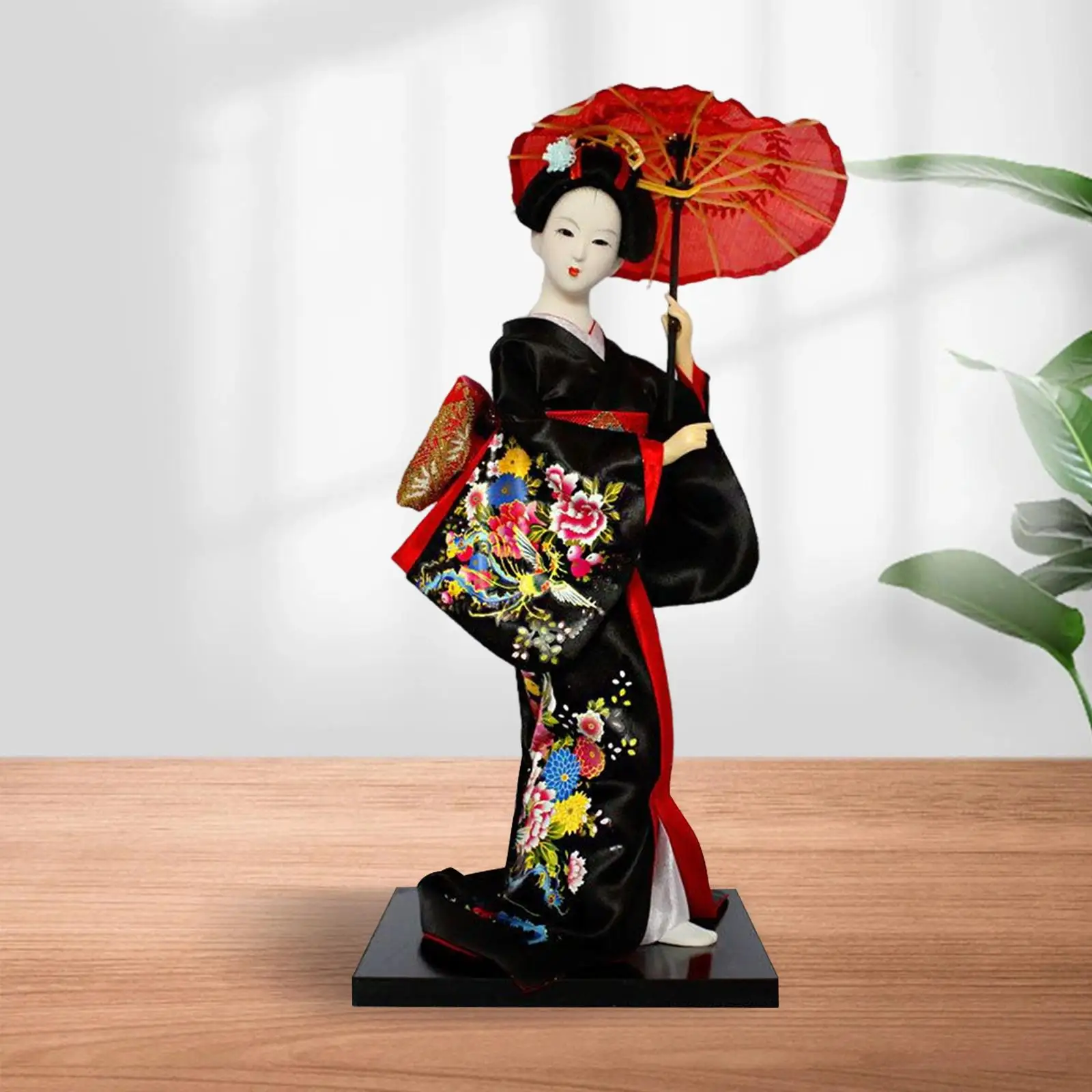Bambola Giapponese In Legno Con Kimono - Decorazione Tradizionale Geisha - Foto 7