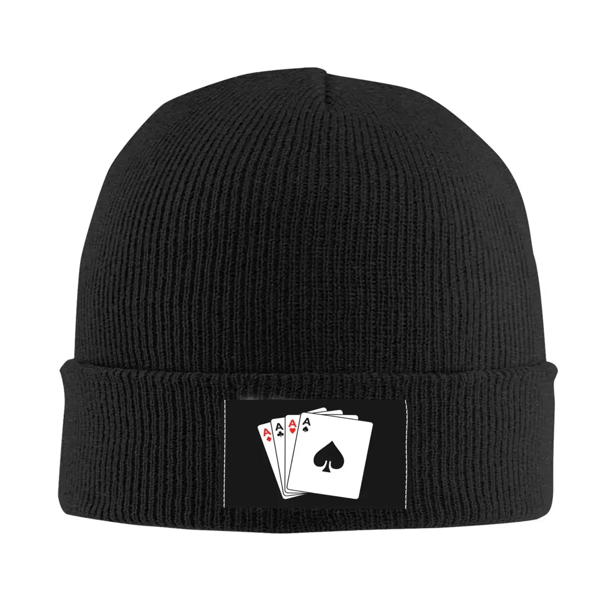 

Spades A Poker Bonnet Hat Knitted Hat Men Women Cool Unisex Warm Winter Skullies Beanies Caps